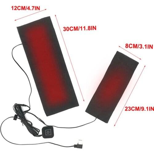 2pcs USB Electric Heating Pad Heating Vest Warm Vest Heating Jacket Back Large Fever Motorcycle Winter Warming Equipment