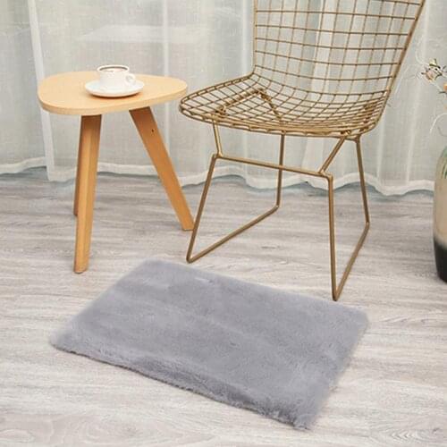 1x Polyester Fiber Thick Shaggy Large Rugs Hallway Rug Runner Non Slip Living Room Carpet Deep Pile 40*60cm