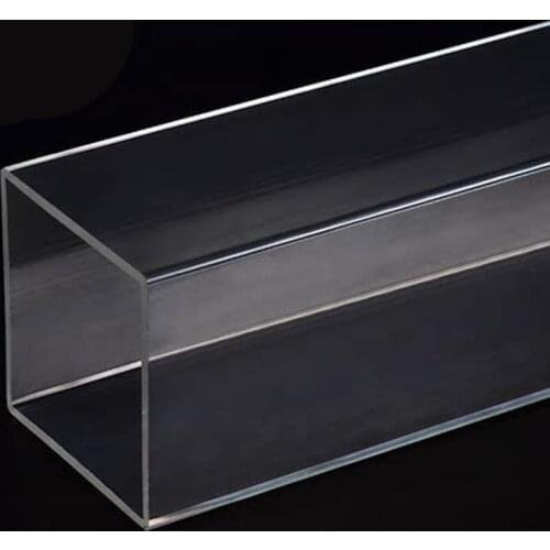 1pcs 10/15/16/18/20/25/30/35/40/45/50mm OD acrylic square pipe hollow duct transparent plexiglass tube PMMA quartet cantal