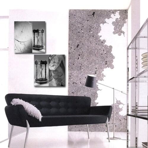 2 sets Abstract Sand Clock Modern Canvas Wall Art Home Wall Decor HD Picture Print Painting On Canvas Art No Framed