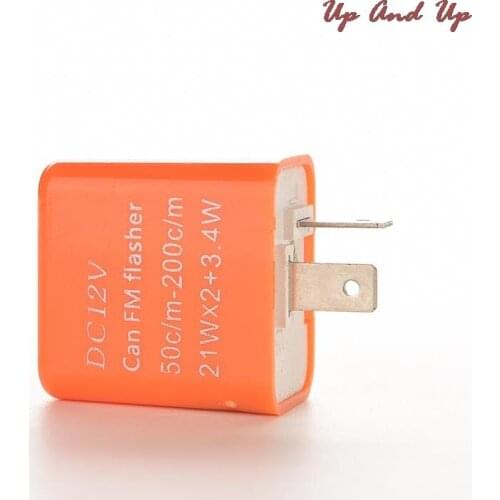 2 Pins 50c/m-200c/m Motor LED Flasher Relay Fix 12V Flash Speed Adjustable Motorcycle Turn Light Signal Indicator Resistor