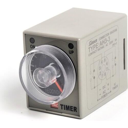 2019 newly 24-240V AC DC universaL AH3-3 timer relay time delay good quality new relay time switch time adjust range 0.1S-60M