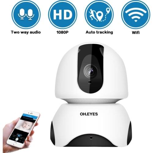 2MP Wifi IP Baby Video Surveillance Camera Home Auto Tracking Wireless CCTV Security Cameras 1080P Two Way Audio Baby Monitor