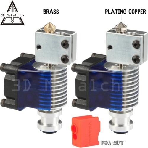 3D Matalchok 3D Printer 12V/24V Volcano Brass/ Copper Nozzle J-head Hotend Kit For 0.4mm 1.75mm Filament Extruder,Ender 3 Reprap