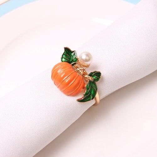 6pcs/lot Fashion wedding pumpkin napkin ring model room display stand harvest theme pumpkin napkin ring