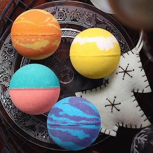 6pcs Earth Planet Shower Bath Salt Crystals Natural Bath Bomb Set Machine Oil-control Aromatherapy Bubble Spa