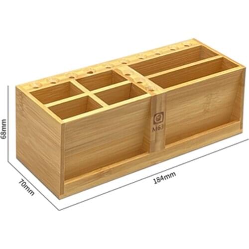 Amaoe M63 Porous Slot Bamboo Storage Rack For Screw Holder Tweezers Steel Mesh / Mobile Phone Maintenance Tools Storage box