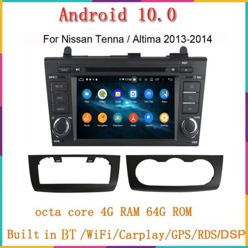 7inch octa core Android 10.0 Car Multimedia Player For nissan Tenna Altima 2013-2015 Radio GPS navigation Stereo 4G RAM 64G