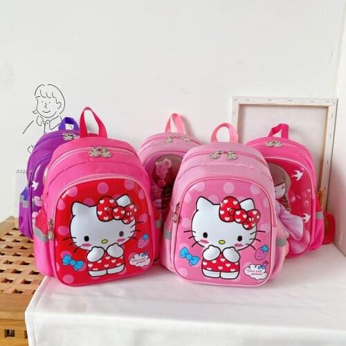 Hello Kitty Childrens School Bag Kindergarten Girls Cute Cartoon Girl Backpack Fashion Princess Girl Small School Bag Backpack