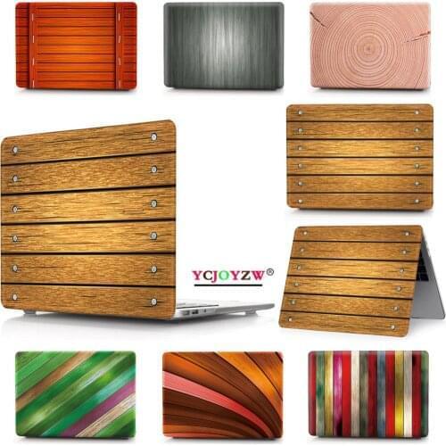 For Macbook 2020 New M1 Air Pro 13 Touch bar Laptop Case For Mac Book Air Pro Retina 11 12 13 15 16 Inch Wood grain Hard Cover