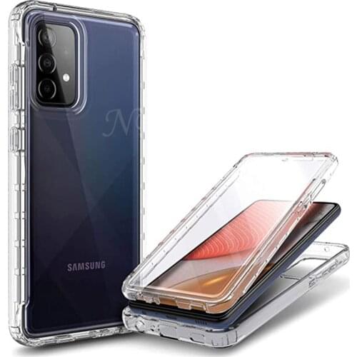 A03S A22 A32 4G A52 A72 5G A12 A42 A02S 360 Double Cases For Samsung Galaxy A01 A11 A21S A31 A41 A51 A71 5G Silicone Full Cover