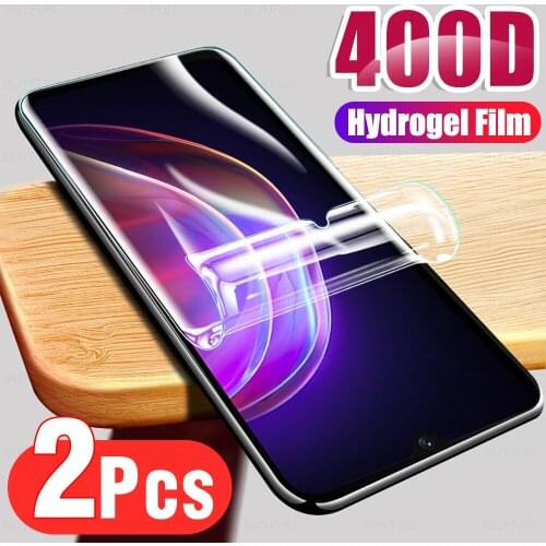 2Pcs Full Cover Soft Hydrogel Film For VIVO V21 Phone Screen Protection Film For V IVO V 21 21V 2021 6.44" Protector Not Glass