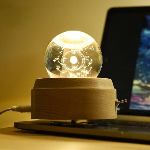 GY Starry Sky Music Crystal Ball Bedroom Creative Cultural Creative Birthday Gift for Boys and Girls Qixi