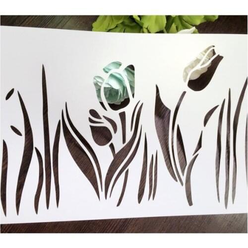 Scrapbooking tool card DIY album masking spray painted template drawing stencils laser cut templates Tulip 8071224