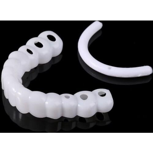 Denture Teeth Bottom Tooth Simulation Artificial Dental Care Smile Instant Whitening Beauty Tools Cover Comes with Box Container