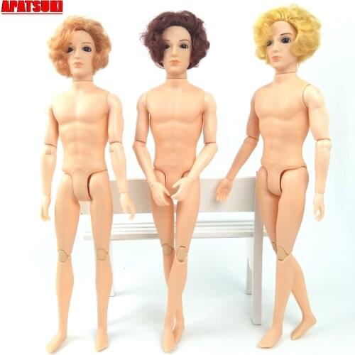 30cm 11 Moveable Jointed Boy Doll Prince Ken Male MAN Naked Body with Head Hair For Boyfriend Doll DIY Learning Toy For Children