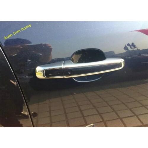 Lapetus Side Door Pull Handle Protection Cap Cover Trim 8 Pcs / 2 Model For Jaguar XF 2016 2017 2018 ABS / Auto Accessories