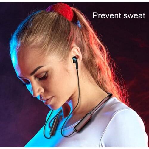 Neck Hanging Wireless Bluetooth Earphone Stereo Bass Waterproof Sports Earbuds