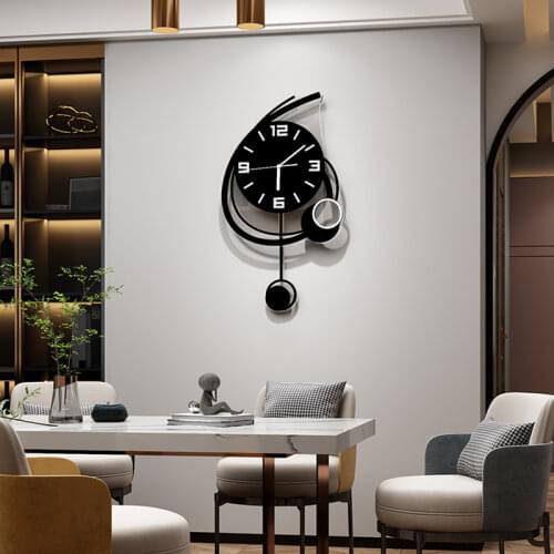 MEISD Home Clock Wall Watch Black Large Wall Clocks Quartz Silent Living Room Decor Horloge Acrylic Free Stickers Free Shipping