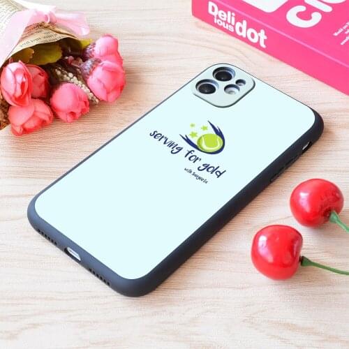 For iPhone Serving For Gold With Sangeeta Tennis Players Parents Print Soft Matt Apple Case