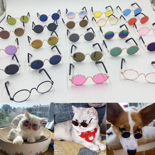 Lovely Pet Glasses Dog Clear Sunglasses Small Cat Puppy Photos Props Eye-wear Simple Cool Kitten Eye Protection Pets Accessories