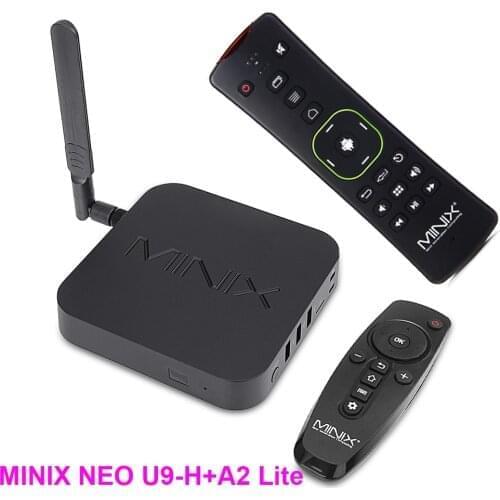 DHL Original MINIX NEO U9-H + A2 Lite Android 7.1 TV Box Amlogic S912 2G Qcta-core Cortex-A53 tv box 2g 16g Media Player