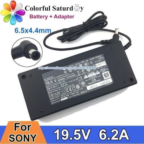 Original 19.5V 6.2A 6.5x4.4mm AC Adapter Charger ACDP-120E02 ACDP-120N02 ACDP-120E03 For Sony LCD Monitor KD-49X7500E VGC-LA73B