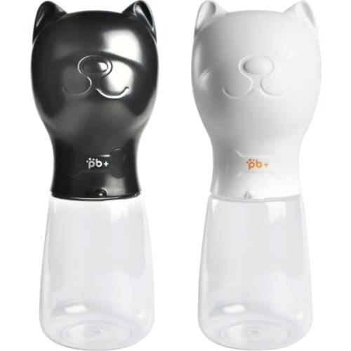 480ml Portable Wide Face Dog Water Cup French Bulldog Pug Travel Drinking Bowl Pets Outdoor Dispenser