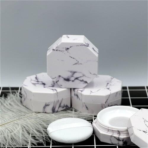 Portable Plastic Powder Box Handheld Empty Loose Powder Pot with Sieve Cosmetic Travel Makeup Jar Sifter Refillable Bottles