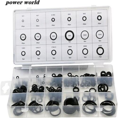 225Pcs/set O Rubber Ring Seal Ring Rubber Washer Watertightnes 18 Kinds Sizes Kit For Cylinders Valves Accessories