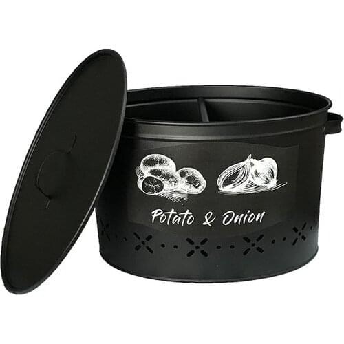 Modern Meleni Home Metal Compartment Potato Onion storage Container organizer storage box органайзер rangement коробка для хранения