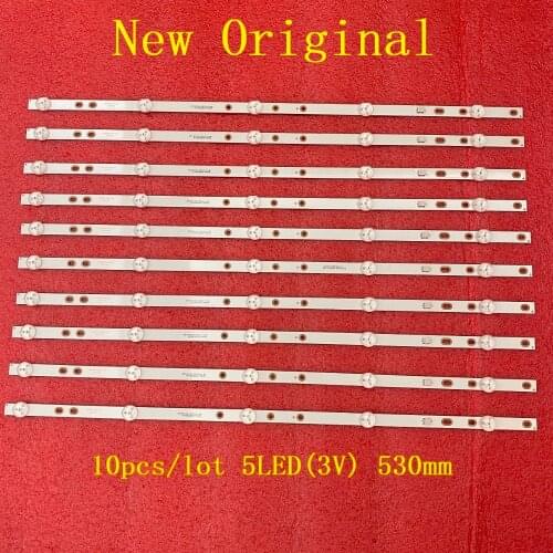 10 PCS/lot 5LED(3V) 530mm LED Backlight strip for BAIRD TI5510DLEDDS 2W2006-DS55M7800-01 DS55M78-DS02-V01 DSBJ-WG