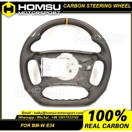 Custom alcantar led carbon fiber LED steering wheel For bmw E34 racing wheel convertible
