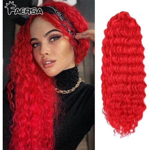 Deep Wave Twist Crochet Hair Natural Synthetic Afro Curls Crochet Braids Ombre Braiding Hair Extensions For Women Low Tempreture