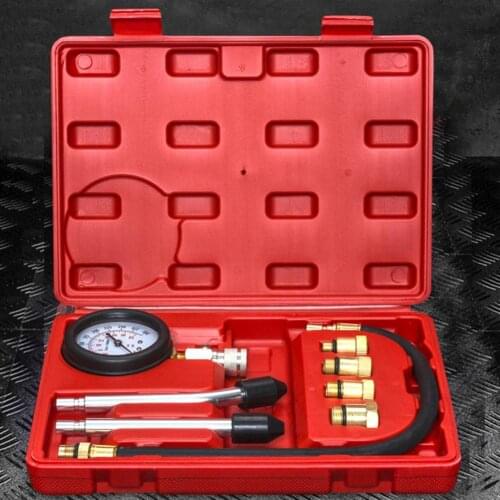 8Pcs/Set Professional Automotive Car Motorcycle Petrol Engine Compression Tester Tools Kit Accessories Supplies Products