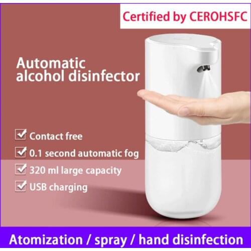 Intelligent Soap Dispenser Alcohol Sprayer Automatic Induction Sterilizer Contactless Hand Sanitizer USB Charging No-Press