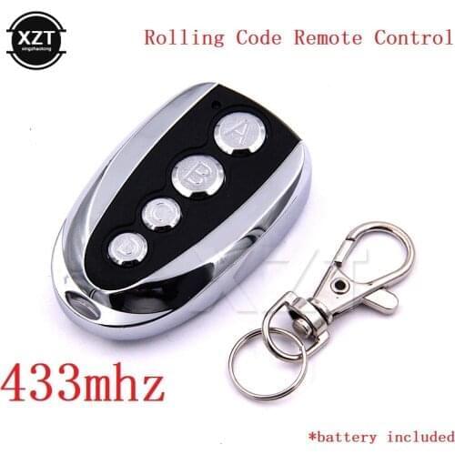 Nice Universal garage door remote control 433MHZ opener Cloning 4 key Auto Car Rolling Code gate 433 remote control duplicator
