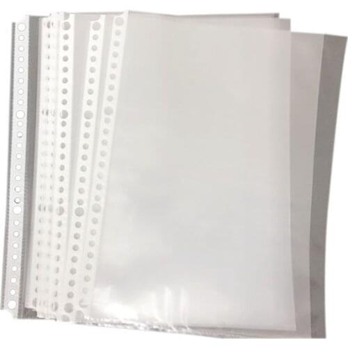 Pack of 200 A5 Clear Punched Pockets - Plastic Poly Folders