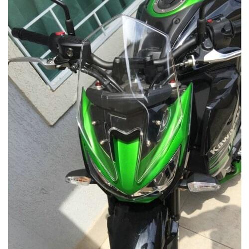 Windscreen For 2013 2014 2015 2016 Kawasaki Z800 Z 800 Wind Screen Deflectors Windshield Smoke Iridium Transparent