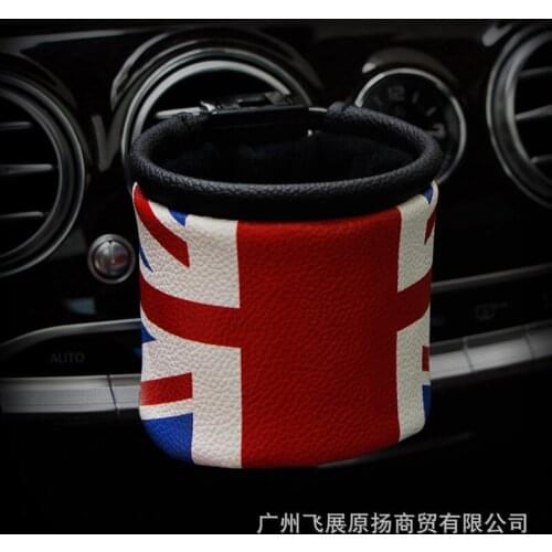 Union Jack PU Leather Car Seat Crevice Box Auto Air Vent Outlet Mini Storage bins Debris Bags For MINI Cooper