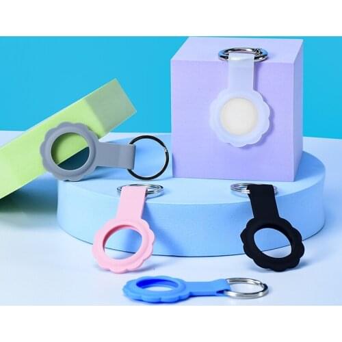 Protective Cover For Aircovered AirTag Case Silicone Protector Bumper Case Compatible with Apple AirTags Tracker Buckle