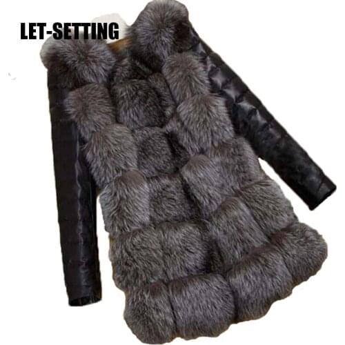 New grass faux fur coat women jackets imitation fur fashion waistcoat long sleeve fur female coat