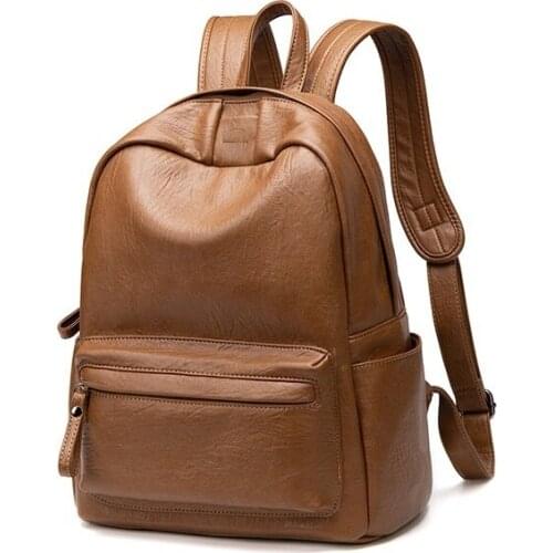 Genuine Leather Backpack Female Fashion School Bag For Adolescent Girls Fashion Women Backpacks Notebook Travel Bag 2019 C843