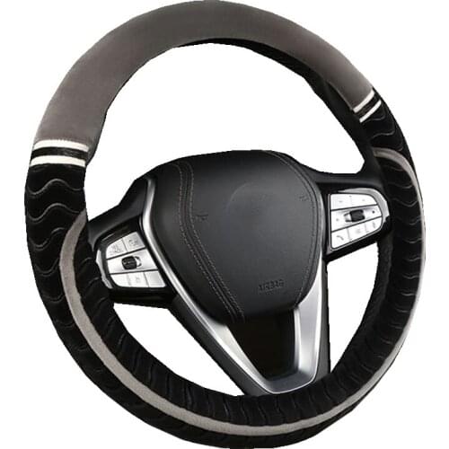 Winter Car Steering Wheel Covers Wrap 5 Colors Warm Soft Comfortable For 37-38CM Braid on Steering-Wheel Auto accessories