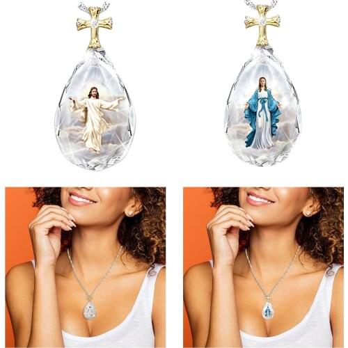 1pc Fashion Drop Shape Crystal Pendant Elegant Jewelry Accessories Lovers Gift Necklace Anniversary Gift