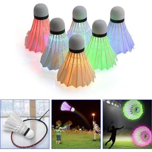 10PCS Lighting Badminton LED Portable Outdoor Camping Shuttlecock Supplies Sports Toys Naturehike Colorful Luminous Badminton