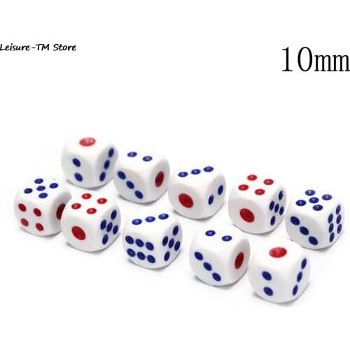 New 10PCS/pack Standard 10mm Dice Set D6 Acrylic For Playing Game Small Dice