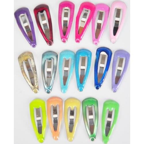 100pcs wholesale BJD three points 4 points 6 minutes Salon Hearts candy color drip rubber Metal hairpin mini clip 2cm 100pcs