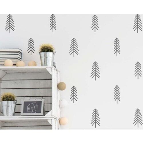 45pcs/set Wall Sticker Nursery Tree Vinyl Decals Kids Bedroom Decoration Woodland Forest Removable Decor Adhesive Wallpaper N833