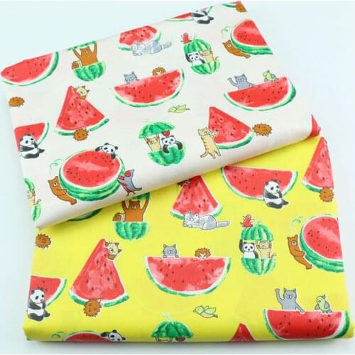 Watermelon Panda Cat DIY sewing uphostery craft for Baby&Children Quilting Sheets Dress Material Tissus100% Cotton print fabric